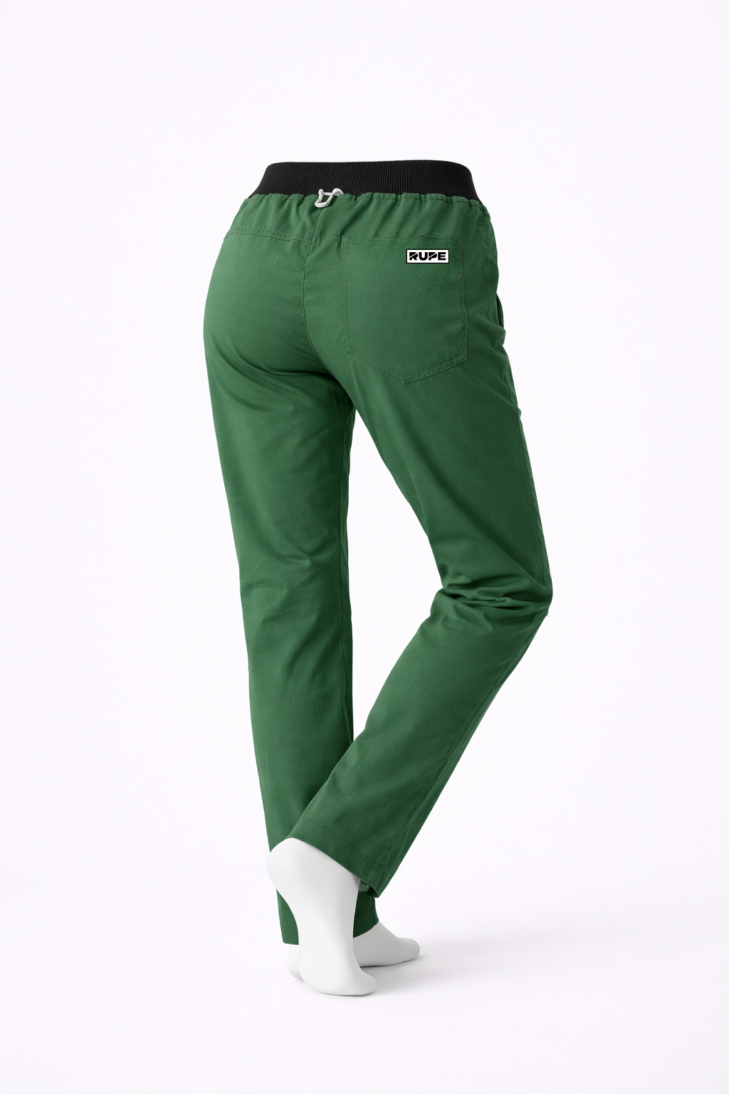 pantalone arrampicata cotone donna verde back view manichino bianco