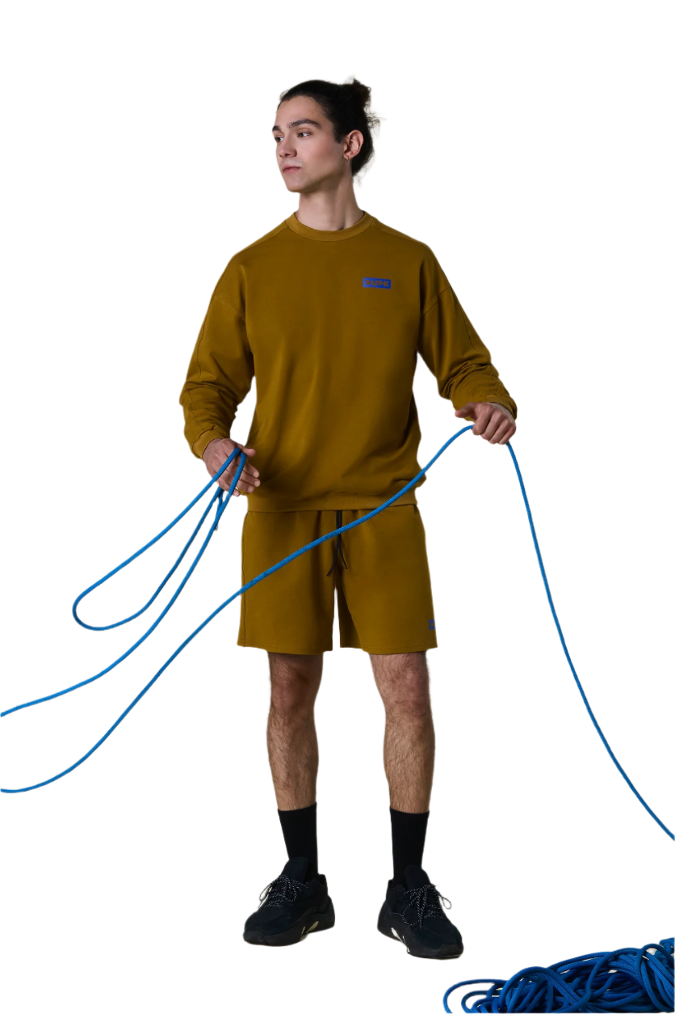 Felpa leggera uomo Olive Green Blue