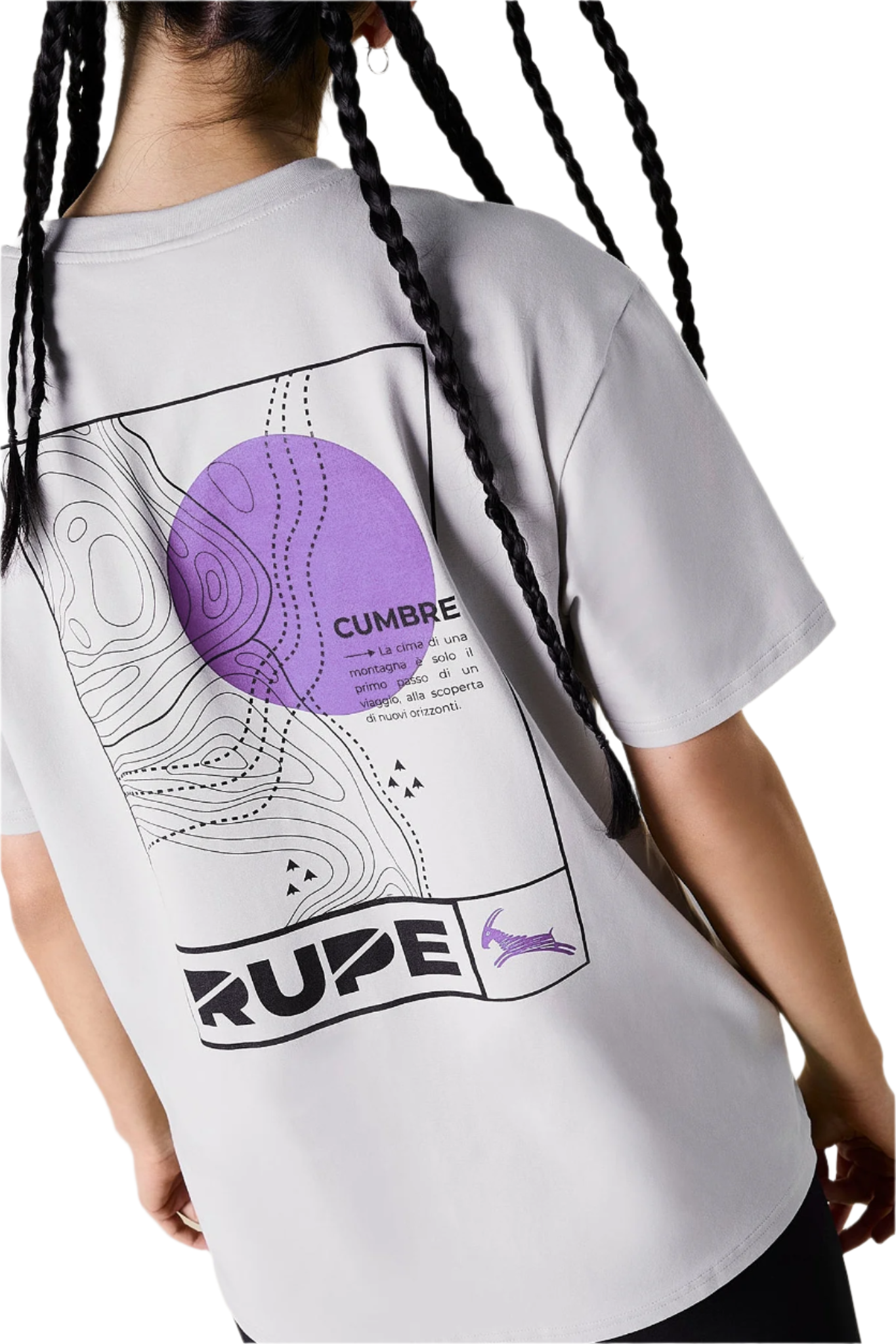 T-Shirt in cotone da donna - Light Grey Lilla