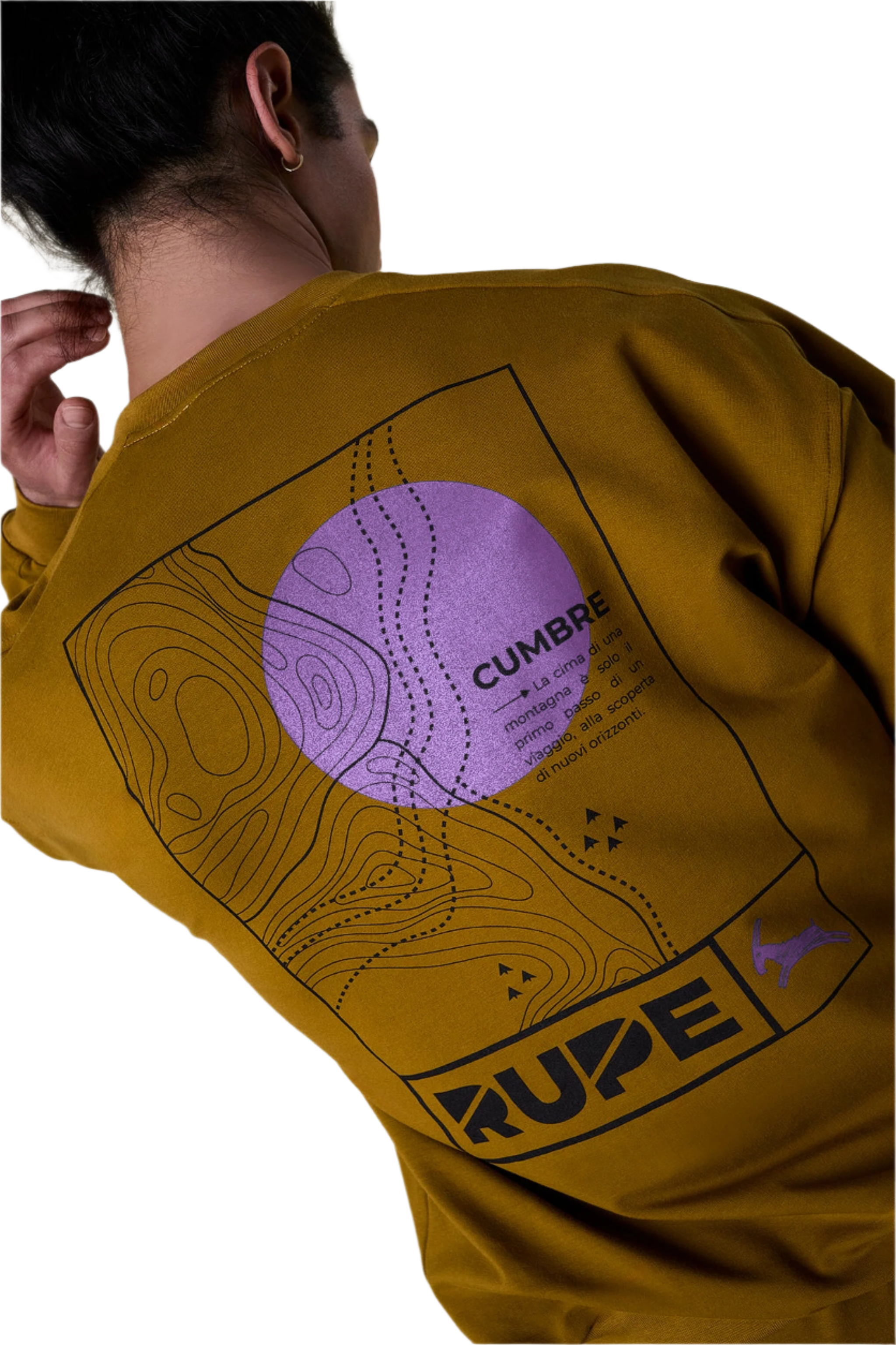 Felpa leggera uomo Olive Green Lilla