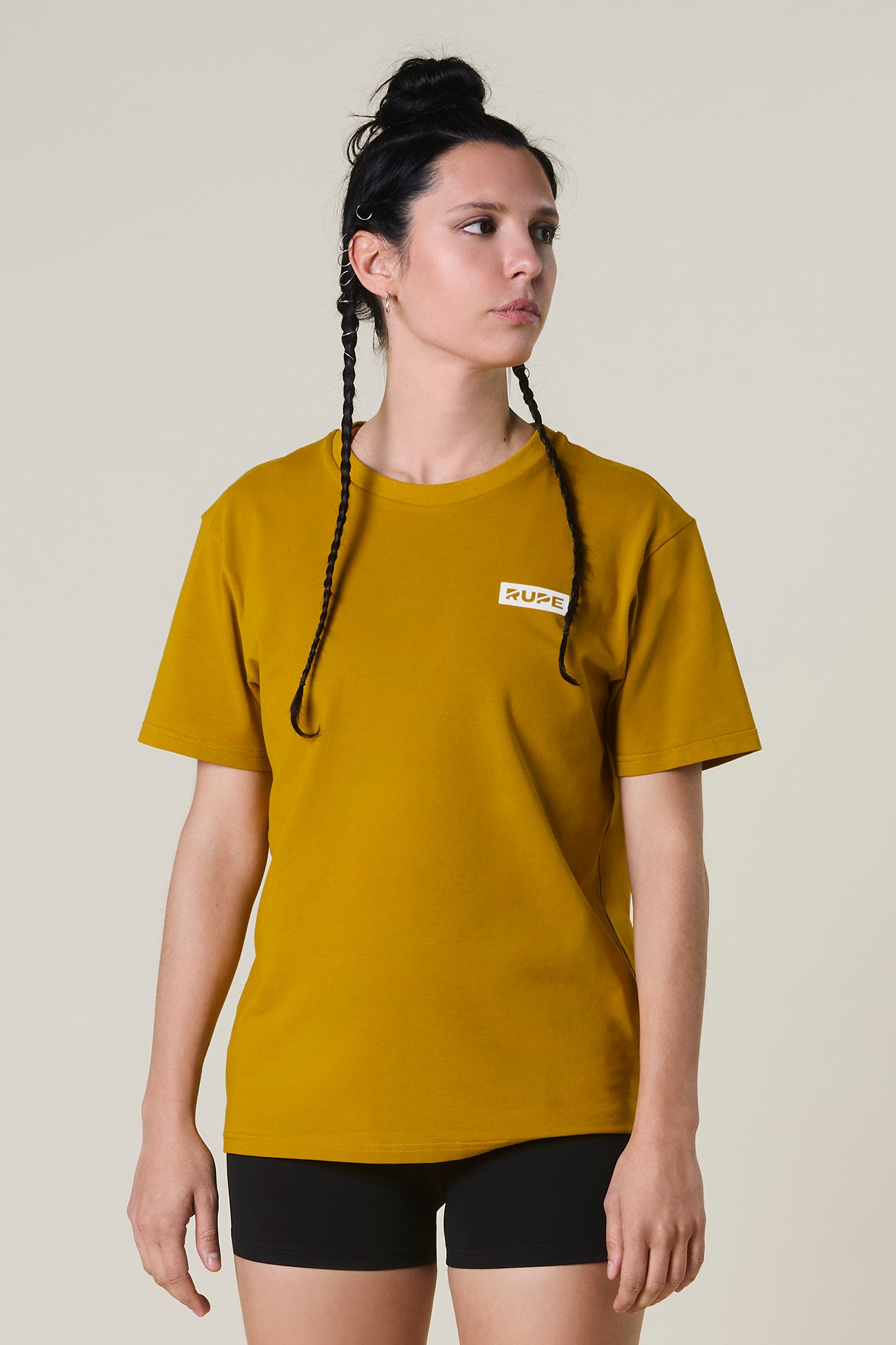 Yellow t-shirt woman