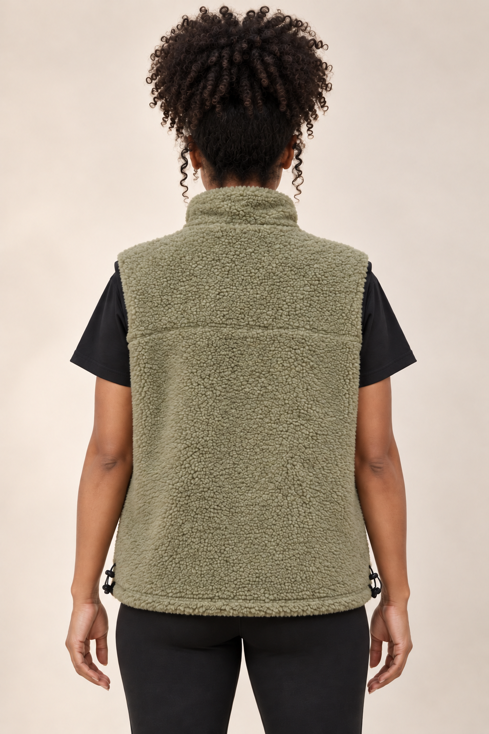 Gilet in pile SPEED Zen indossato da donna - retro - Rupe Clothing