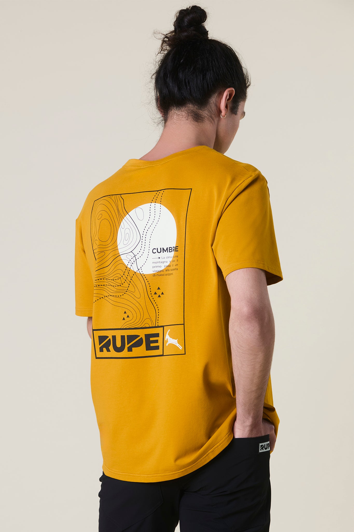 T-Shirt in cotone da uomo - Mustard