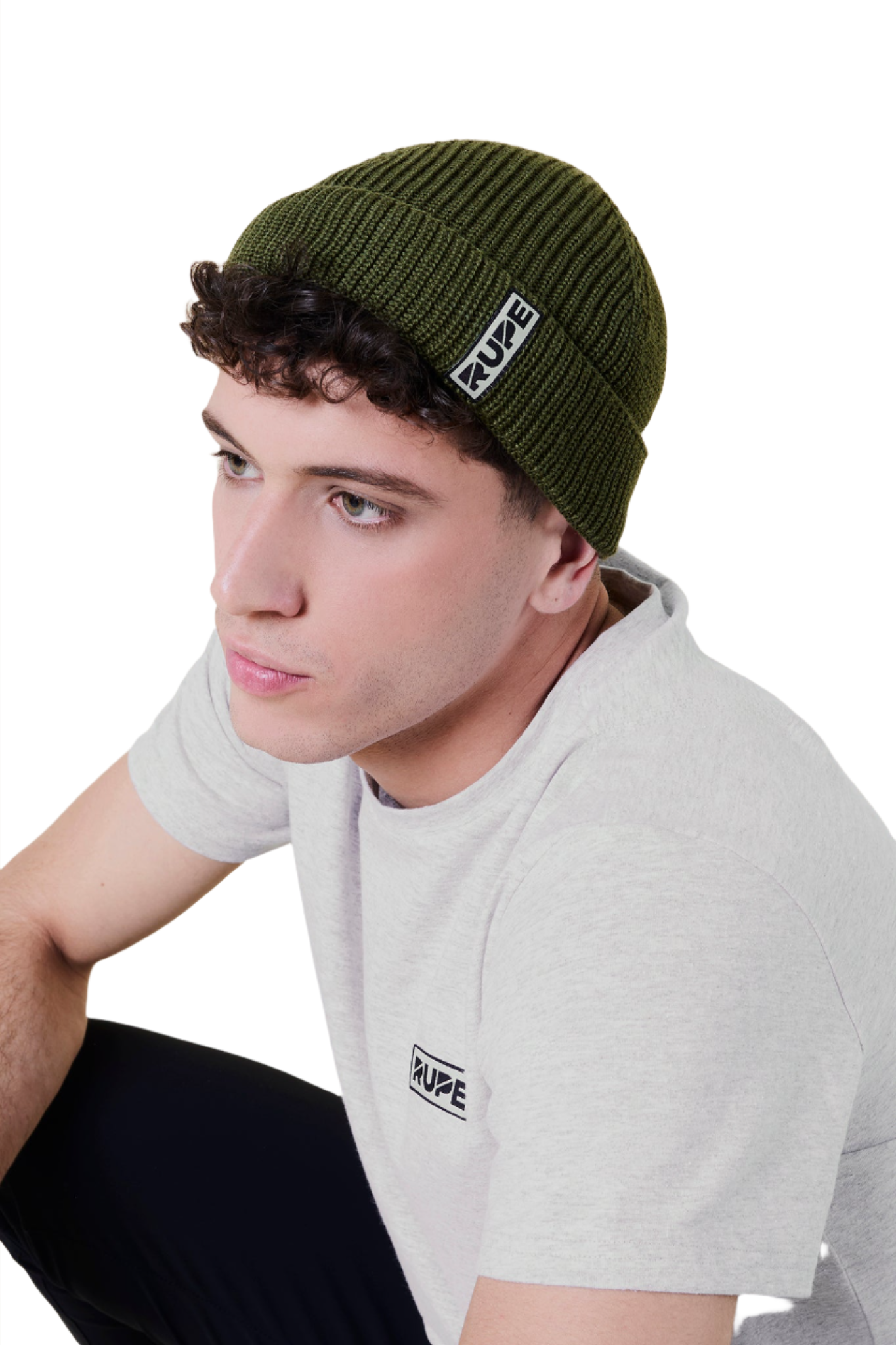 Docker Rupe Beanie Hat by Brazz - Military Green