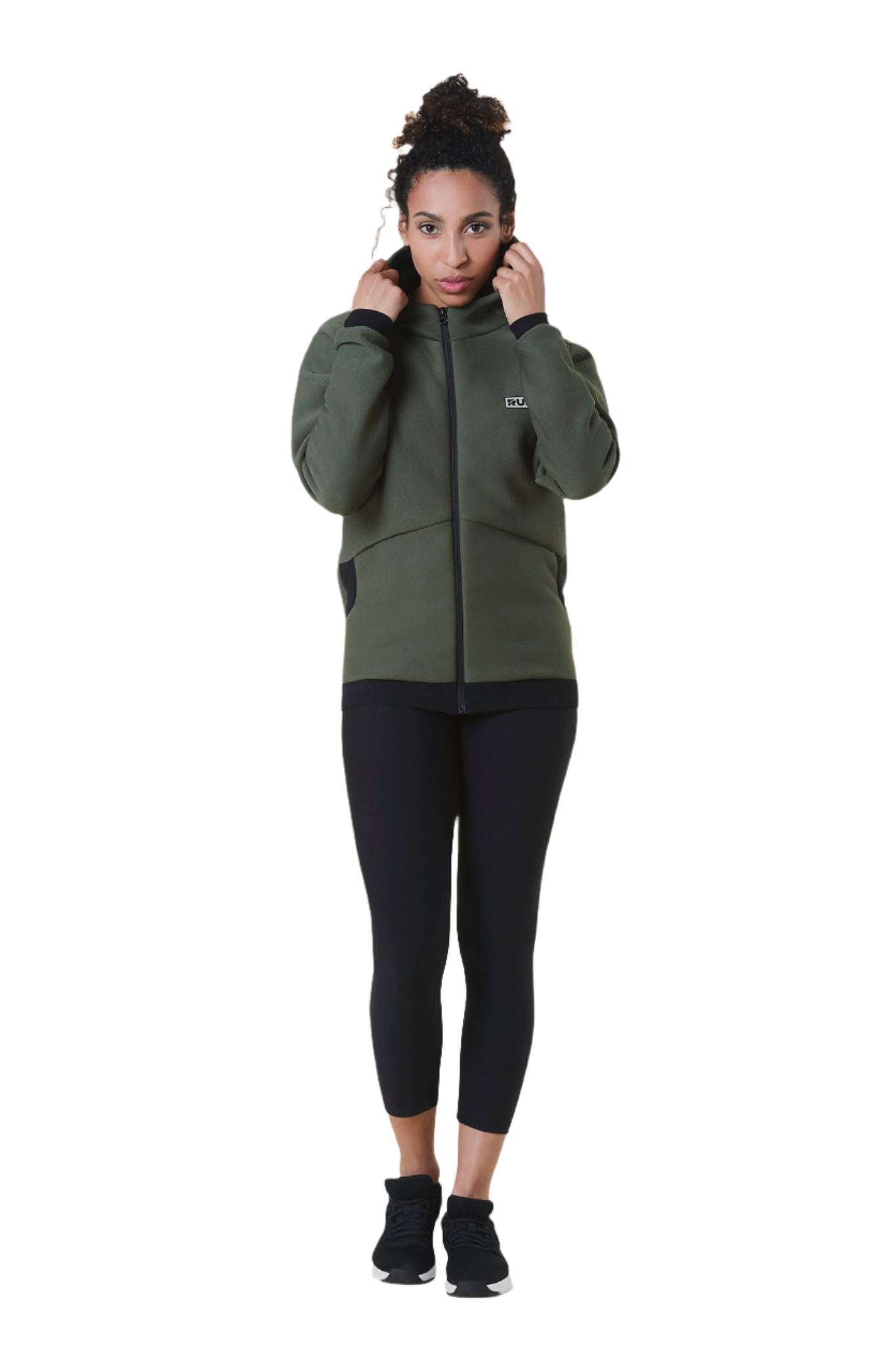 Women's Zip Hoodie - Military Green