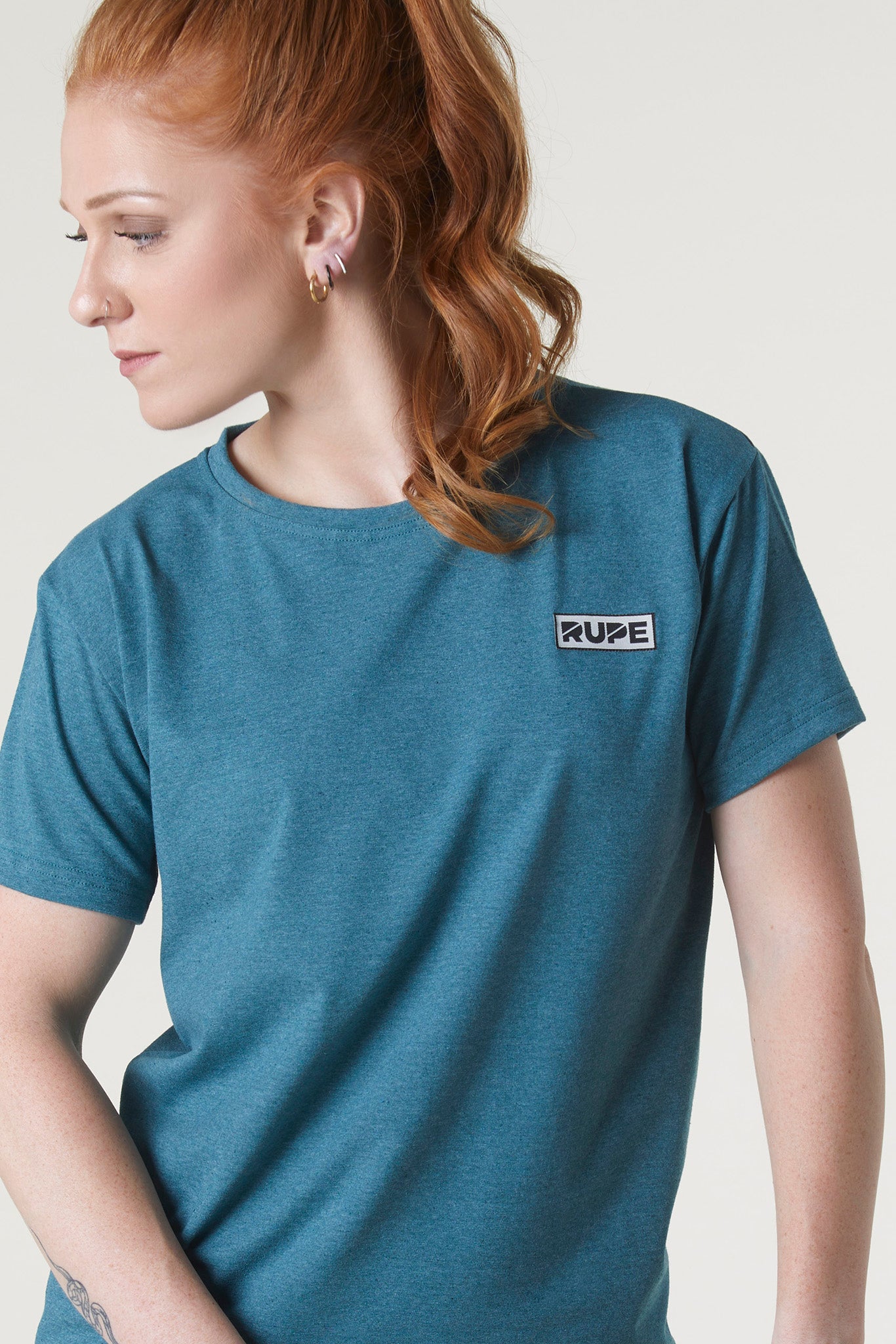 T-shirt Pierre Ponce Turquoise - Femme