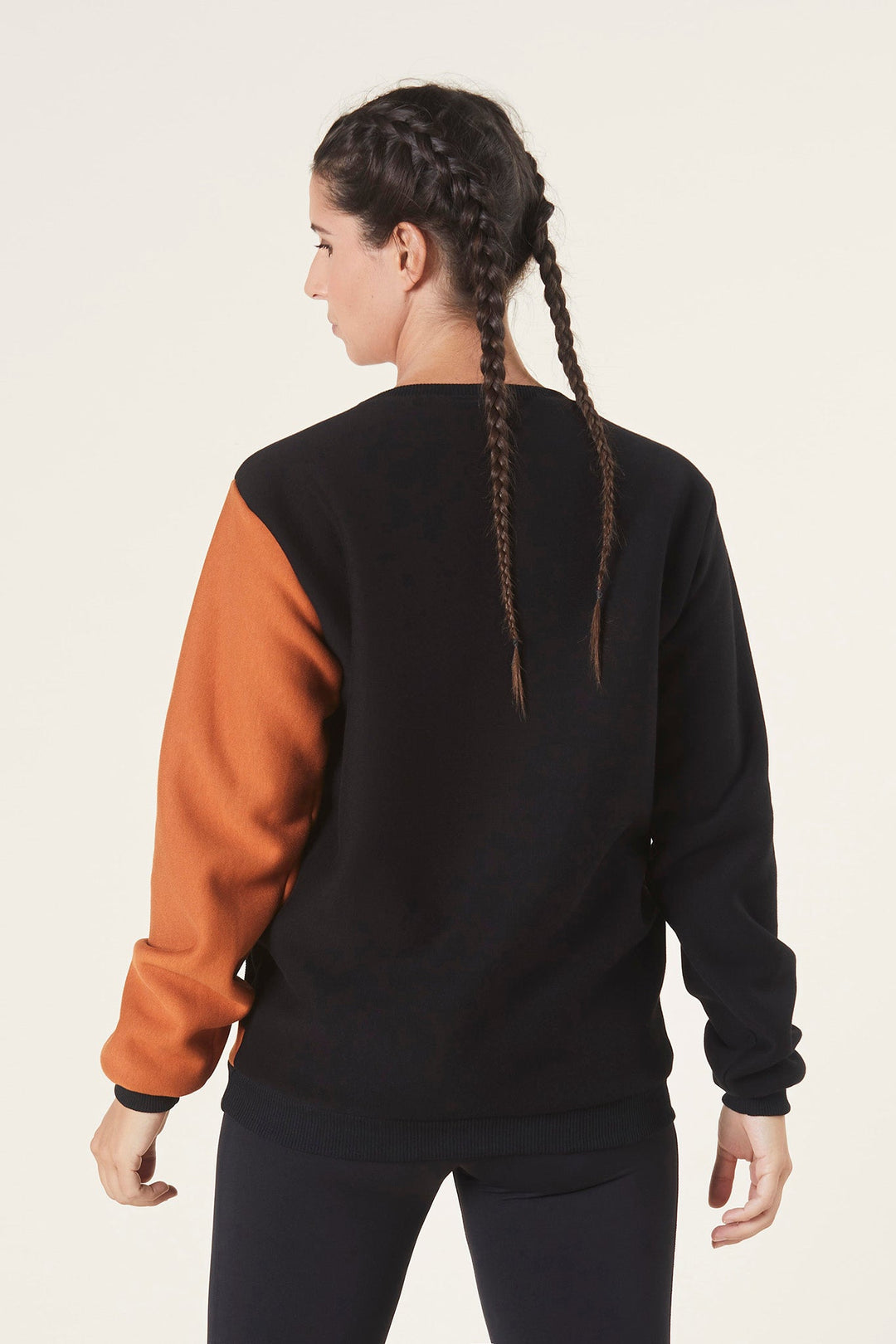 Sweat-shirt à col rond - Femme - Orange Twist