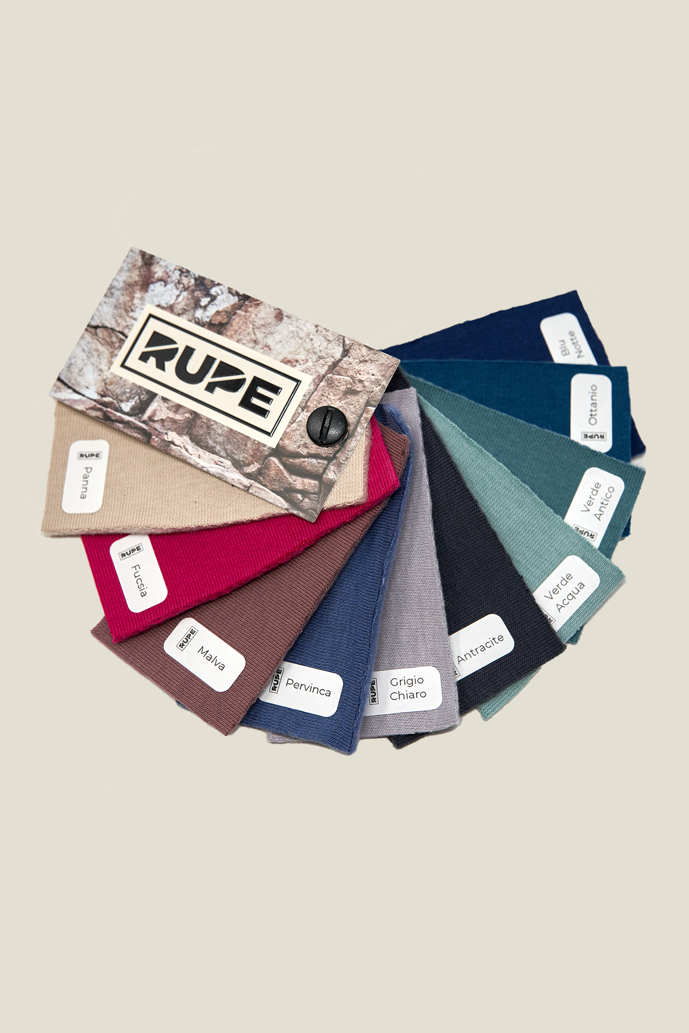 Coffret cadeau Rupe - Sweat-shirt personnalisé fait main + boîte d'échantillons de tissu